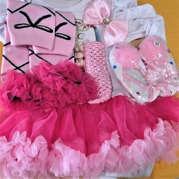 Disney Frozen Queen Elsa ,Tutu Dress Costume Medium/for babies and toddlers 4PCs - Picture 3 of 8